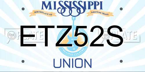 ETZ52S Mississippi License Plate