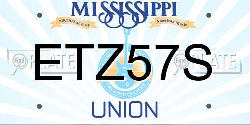 ETZ57S Mississippi License Plate
