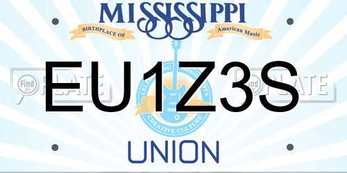 EU1Z3S Mississippi License Plate