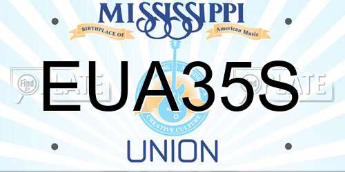 EUA35S Mississippi License Plate