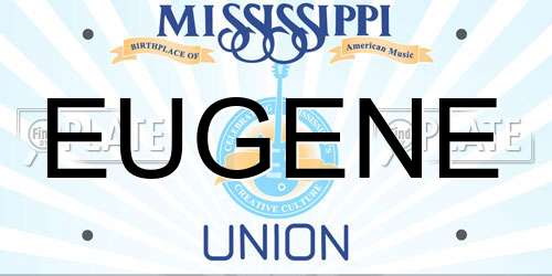EUGENE Mississippi License Plate