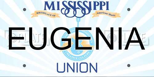 EUGENIA Mississippi License Plate