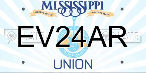 EV24AR Mississippi License Plate