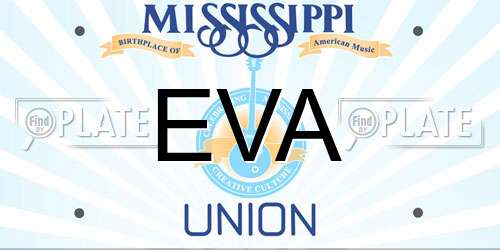 EVA Mississippi License Plate