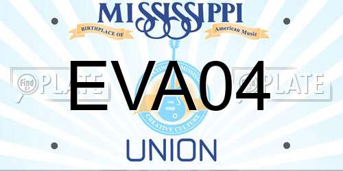 EVA04 Mississippi License Plate