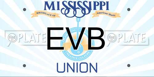 EVB Mississippi License Plate