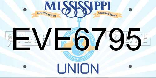 EVE6795 Mississippi License Plate