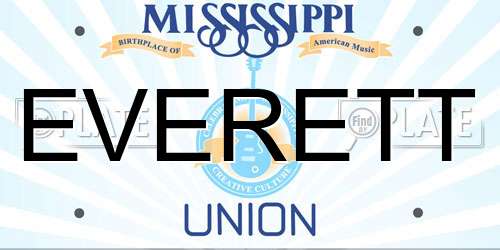 EVERETT Mississippi License Plate
