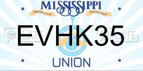 EVHK35 Mississippi License Plate