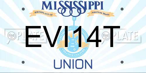 EVI14T Mississippi License Plate