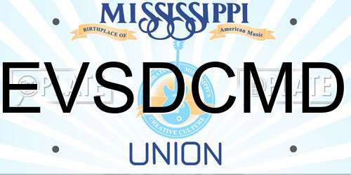 EVSDCMD Mississippi License Plate