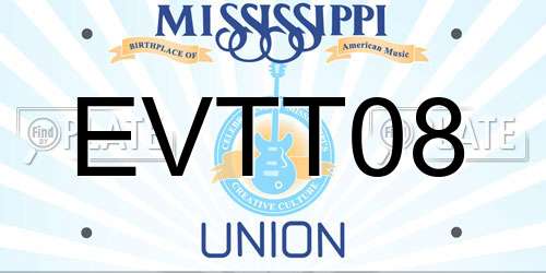 EVTT08 Mississippi License Plate