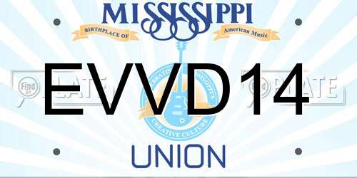 EVVD14 Mississippi License Plate