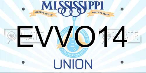 EVVO14 Mississippi License Plate