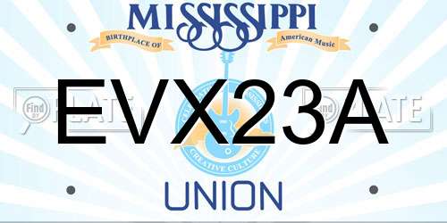 EVX23A Mississippi License Plate