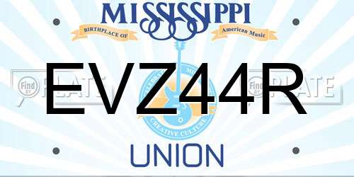 EVZ44R Mississippi License Plate