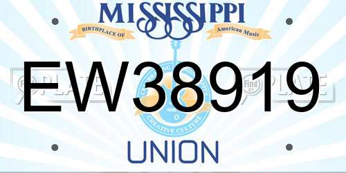 EW38919 Mississippi License Plate