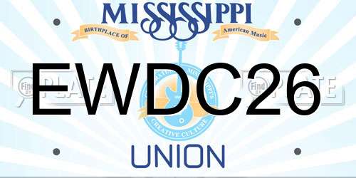 EWDC26 Mississippi License Plate