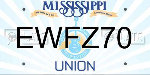 EWFZ70 Mississippi License Plate