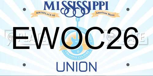 EWOC26 Mississippi License Plate