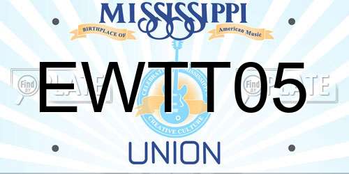 EWTT05 Mississippi License Plate