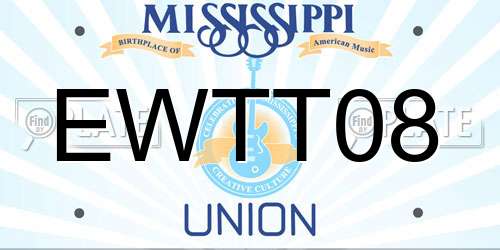 EWTT08 Mississippi License Plate
