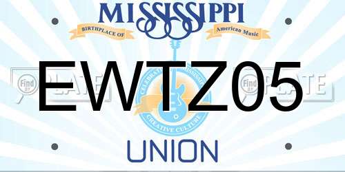 EWTZ05 Mississippi License Plate