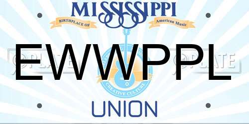 EWWPPL Mississippi License Plate