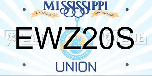 EWZ20S Mississippi License Plate