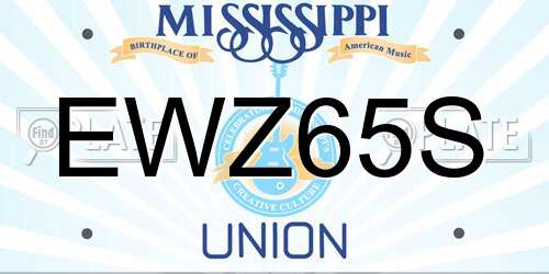 EWZ65S Mississippi License Plate