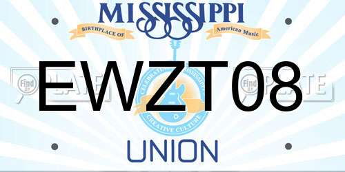 EWZT08 Mississippi License Plate