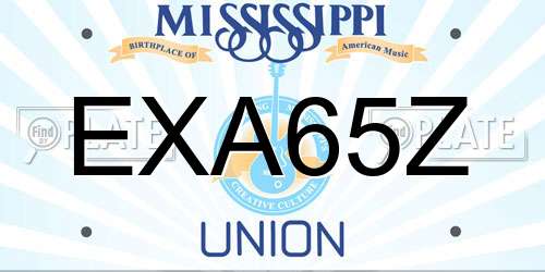 EXA65Z Mississippi License Plate