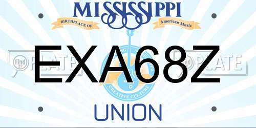 EXA68Z Mississippi License Plate