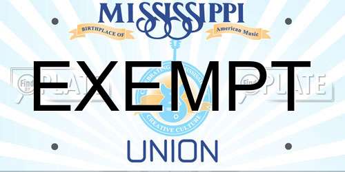 EXEMPT Mississippi License Plate