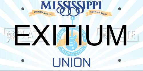 EXITIUM Mississippi License Plate