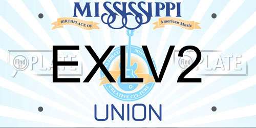 EXLV2 Mississippi License Plate