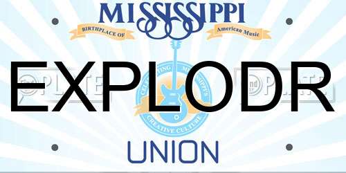 EXPLODR Mississippi License Plate