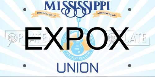 EXPOX Mississippi License Plate