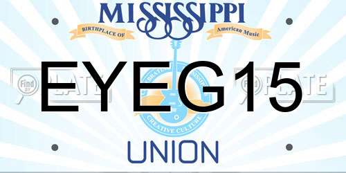EYEG15 Mississippi License Plate