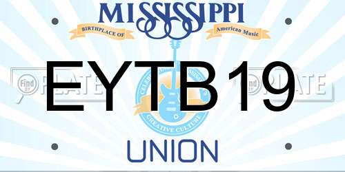 EYTB19 Mississippi License Plate