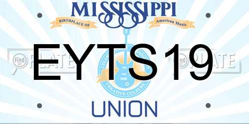 EYTS19 Mississippi License Plate