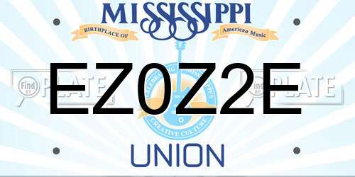 EZ0Z2E Mississippi License Plate
