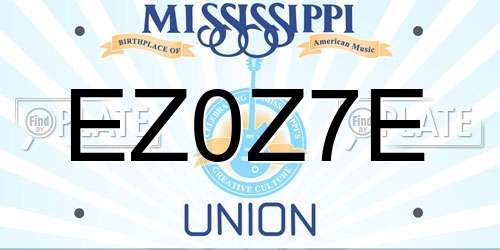 EZ0Z7E Mississippi License Plate