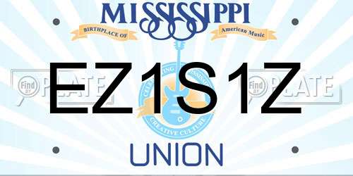 EZ1S1Z Mississippi License Plate