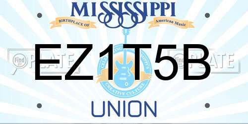 EZ1T5B Mississippi License Plate