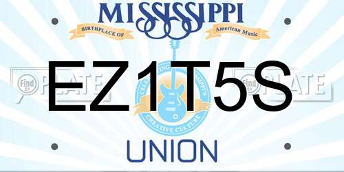 EZ1T5S Mississippi License Plate