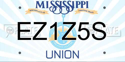 EZ1Z5S Mississippi License Plate