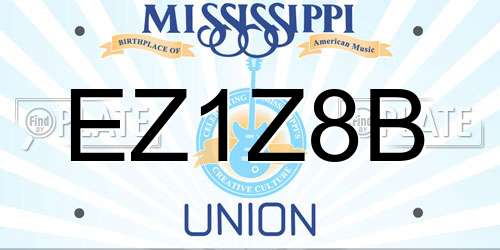 EZ1Z8B Mississippi License Plate