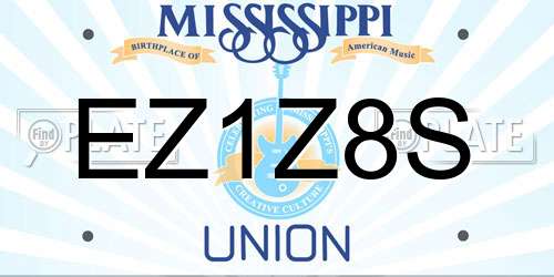 EZ1Z8S Mississippi License Plate