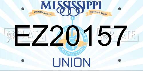 EZ20157 Mississippi License Plate